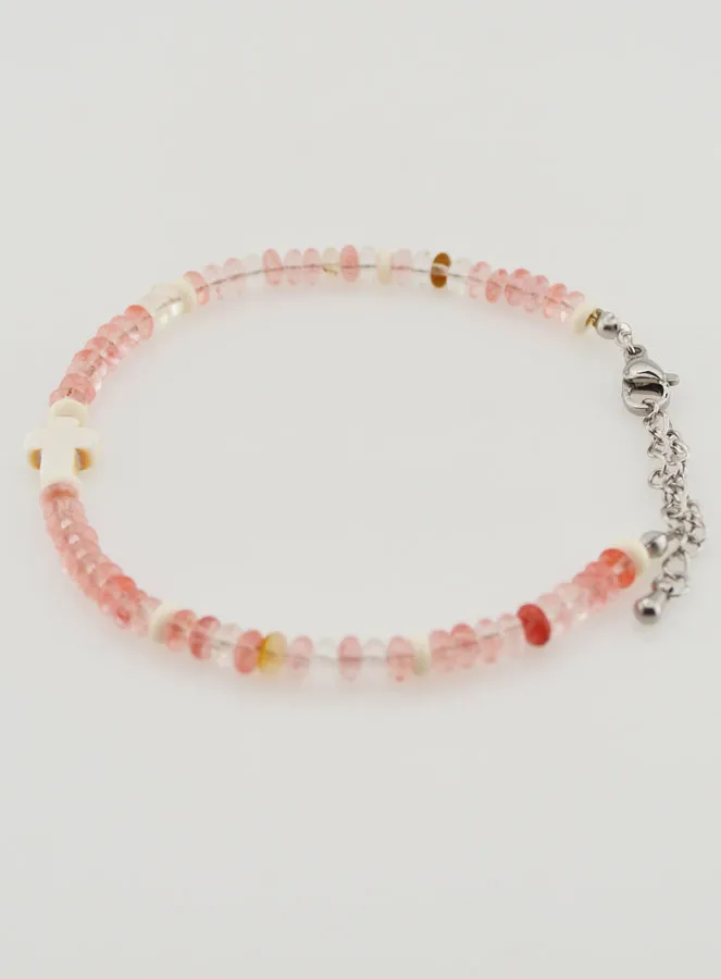 Bracelet with Cross and Glass Stones (pic 2)