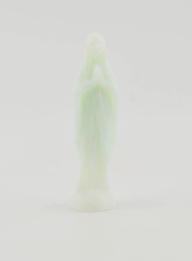 Fluorescent Statue Our Lady of Lourdes with Card - 8cm (pic 2)