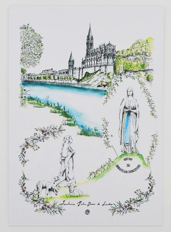 Card of the Sanctuary of Lourdes (pic 1)