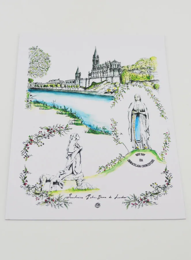 Card of the Sanctuary of Lourdes (pic 2)