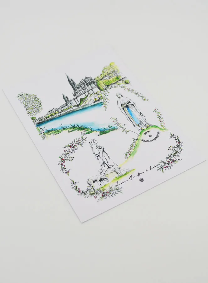 Card of the Sanctuary of Lourdes (pic 3)