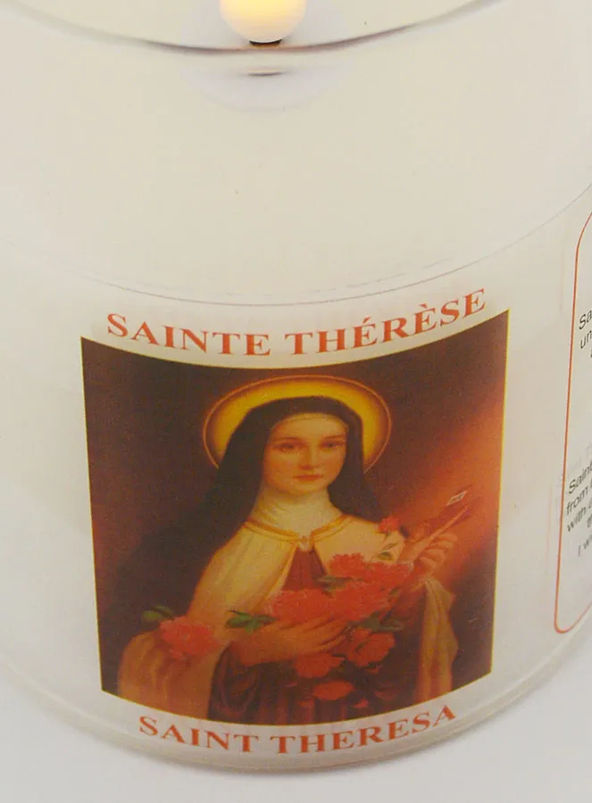 Battery-Operated Church Candle - Saint Therese (pic 4)