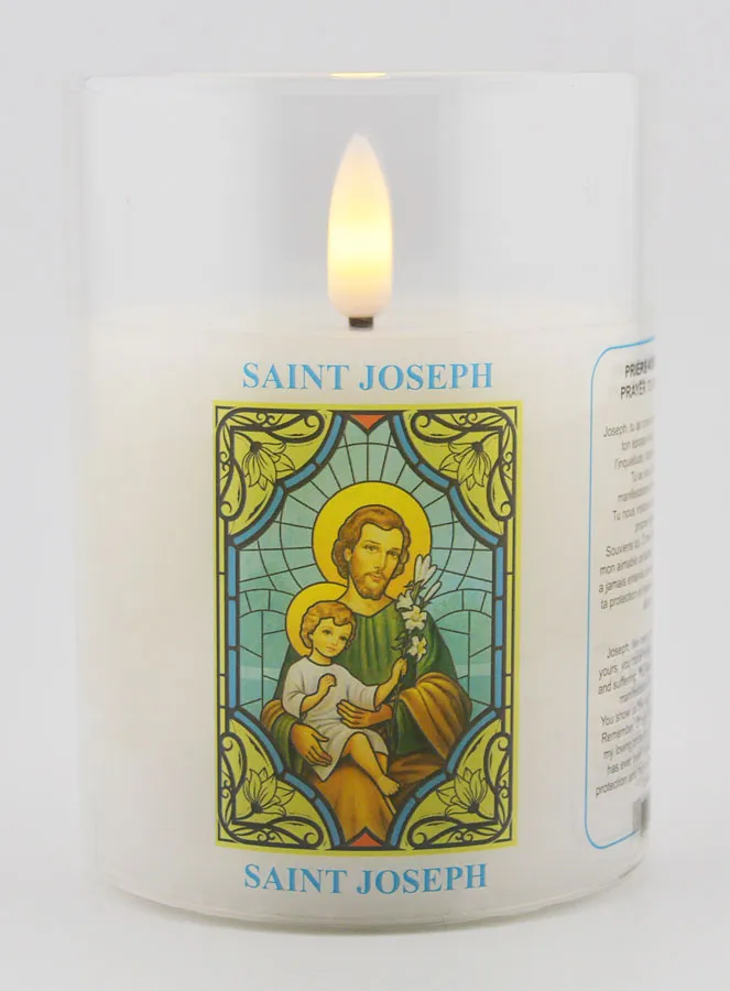 LED Votive Candle - Prayer to Saint Joseph (pic 1)