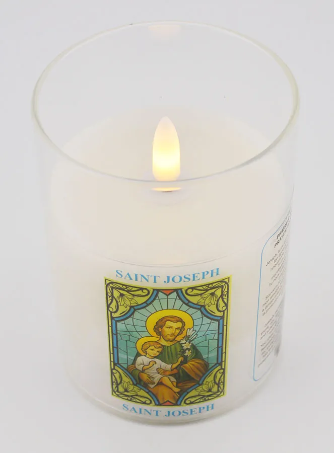 LED Votive Candle - Prayer to Saint Joseph (pic 2)