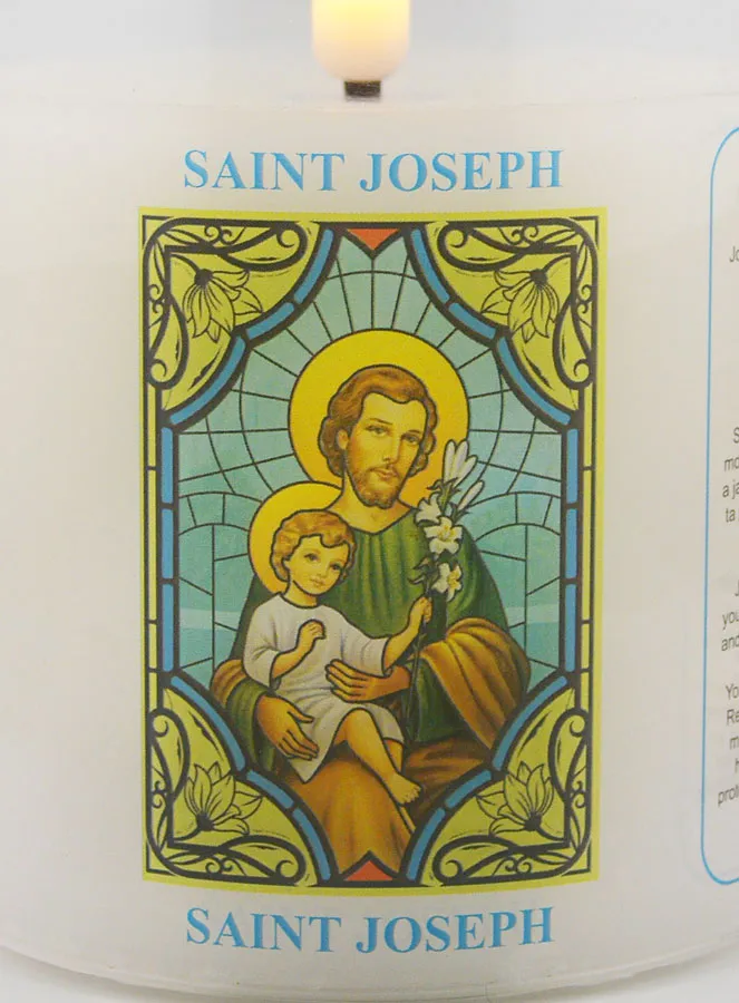 LED Votive Candle - Prayer to Saint Joseph (pic 3)