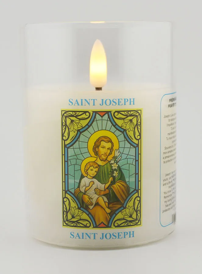Battery-operated Church Candle - Saint Joseph (pic 1)