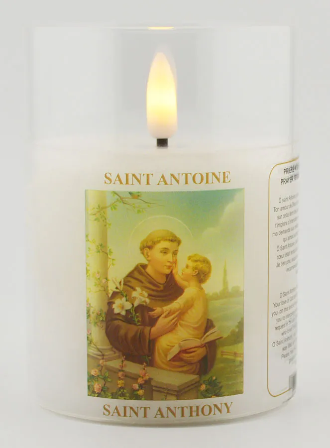 LED Votive Candle - Prayer to Saint Anthony (pic 1)