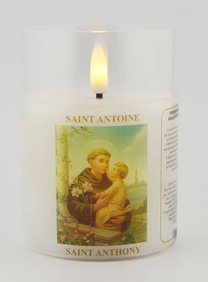 Battery-Operated Church Candle - Saint Anthony (pic 1)