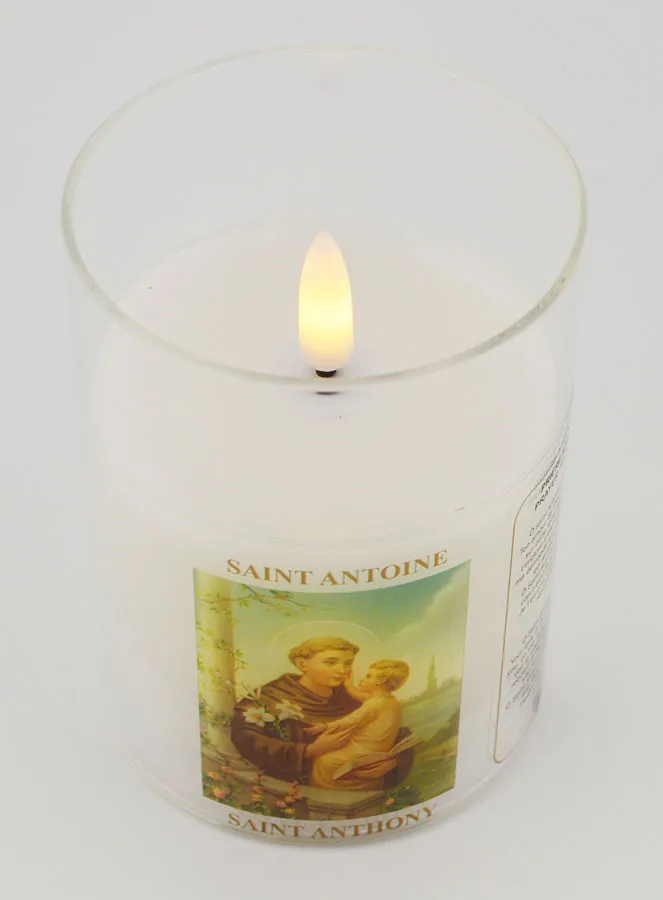 Battery-Operated Church Candle - Saint Anthony (pic 2)