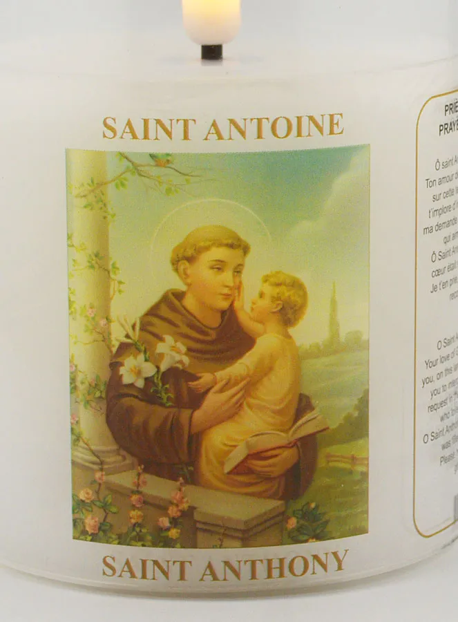 Battery-Operated Church Candle - Saint Anthony (pic 3)