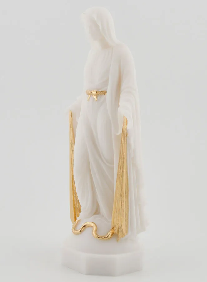 Statue of the Miraculous Virgin with Golden Rays - 12cm (pic 2)