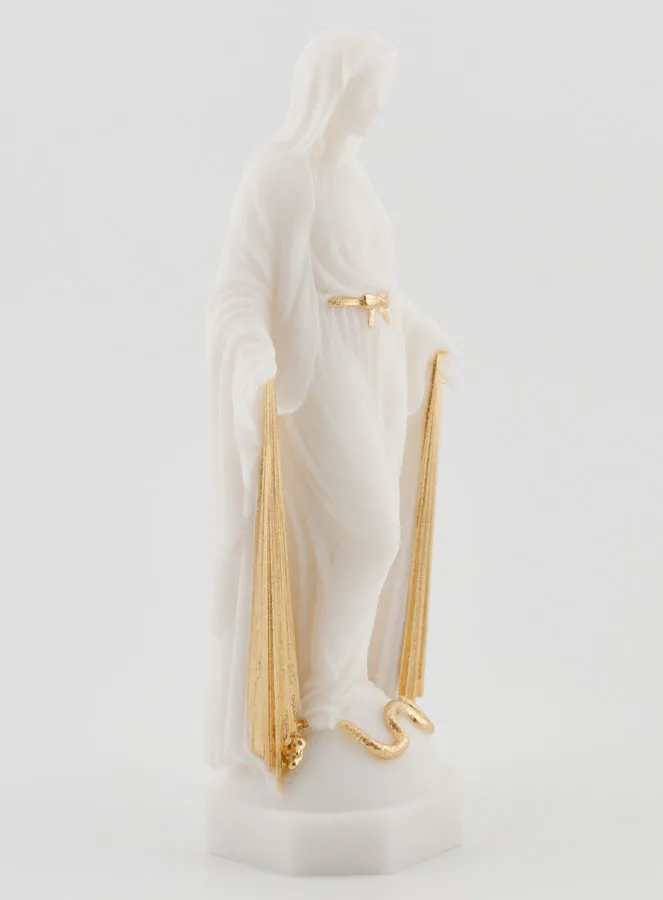 Statue of the Miraculous Virgin with Golden Rays - 12cm (pic 3)