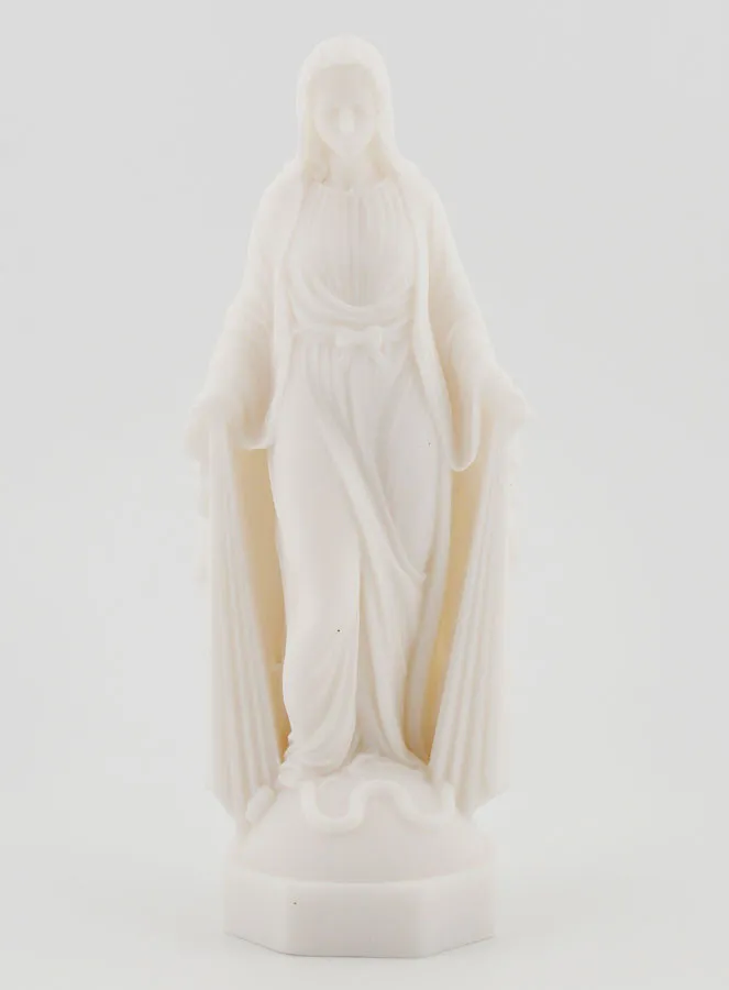 Miraculous Virgin Statue made of Alabaster - 12cm (pic 1)