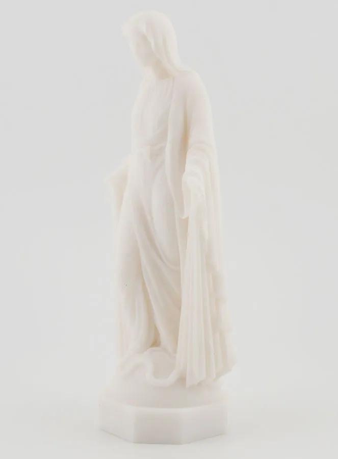 Miraculous Virgin Statue made of Alabaster - 12cm (pic 2)
