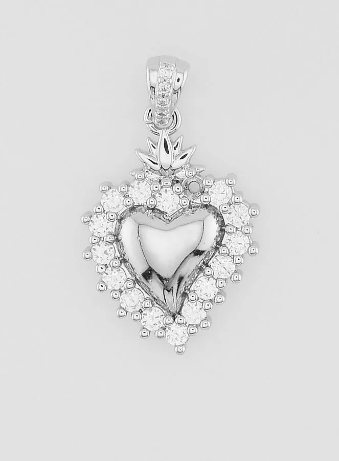 Ex-Voto Pendant in Silvery Brass - 18mm (pic 1)