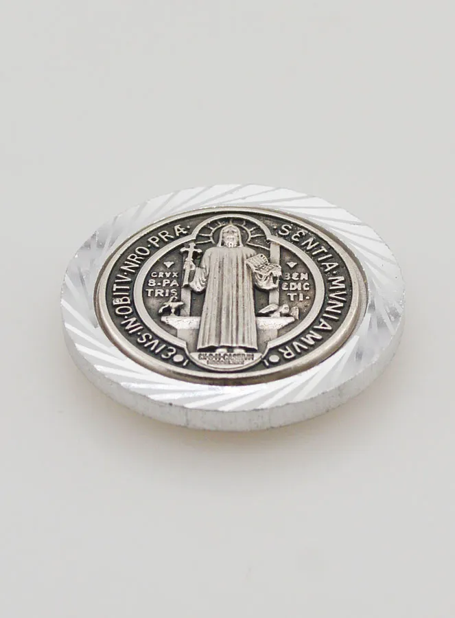Saint Benedict Car Badge Magnet – 35mm (pic 2)