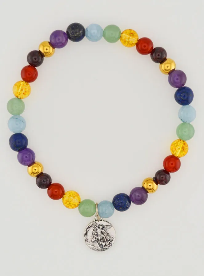 Bracelet 7 Archangels - St Michael Medal (pic 1)