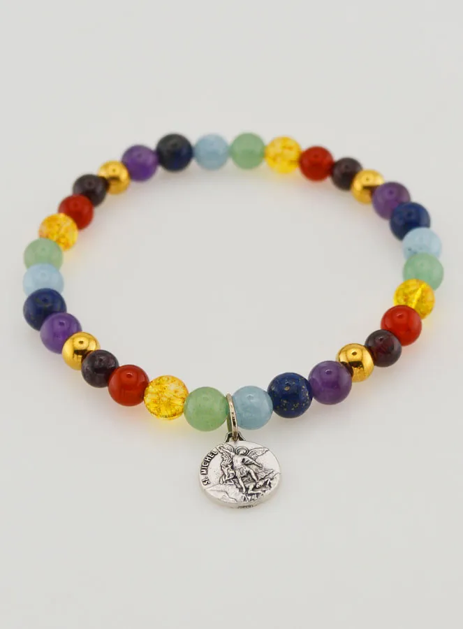 Bracelet 7 Archangels - St Michael Medal (pic 2)
