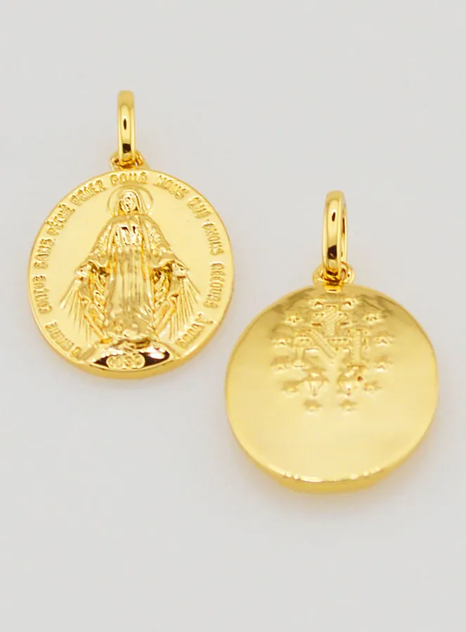 Miraculous Medal with Personalised Engraving – 18mm (pic 2)