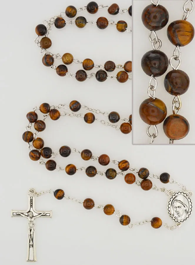 Natural Stones Rosary - Tiger's Eye (pic 1)