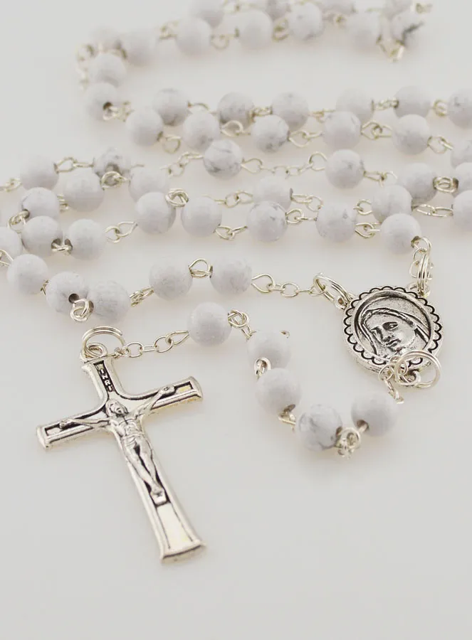 Gemstone Rosary - Howlite (pic 2)