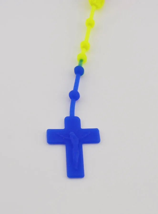 Multicoloured Neon Children's Rosary (pic 3)