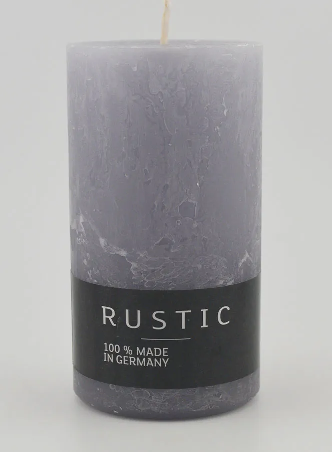 Rustic Decorative Candle 38 hours – Grey (pic 1)