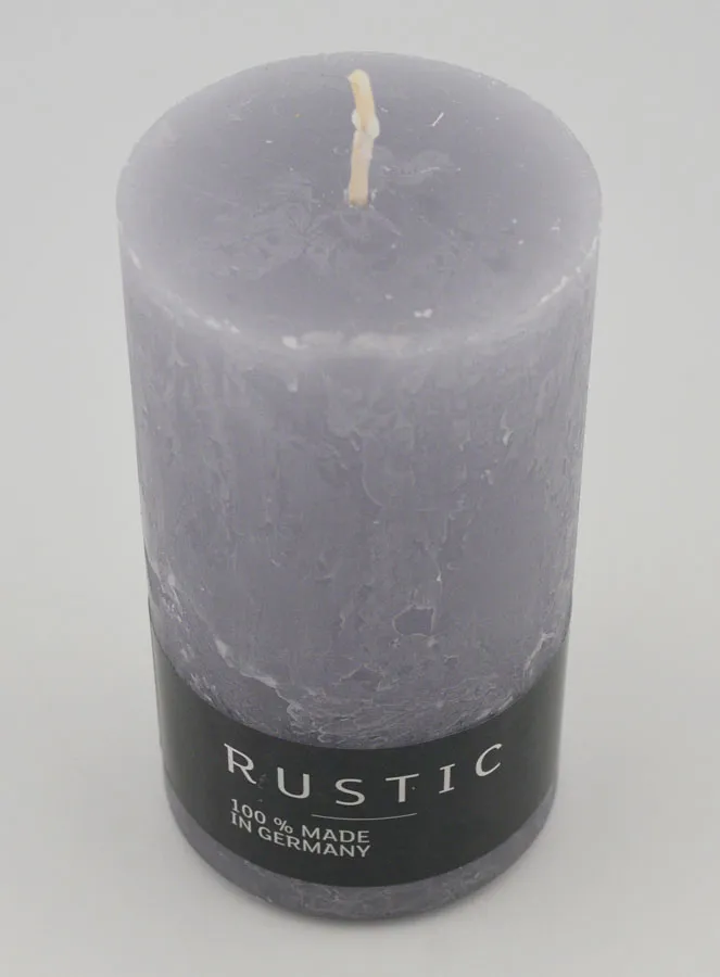 Rustic Decorative Candle 38 hours – Grey (pic 2)