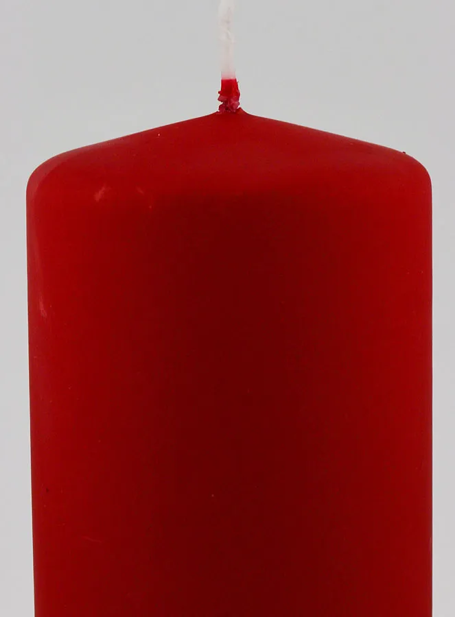 Velvet-Effect Christmas Candle – Red (pic 3)