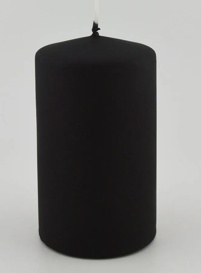 Matt Velvet Decorative Candle - Black (pic 1)