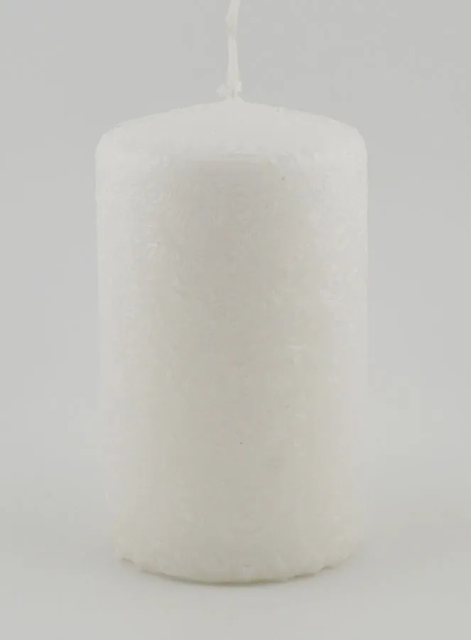 Christmas Candle with Ice Effect – White (pic 1)