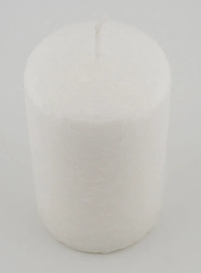 Christmas Candle with Ice Effect – White (pic 2)