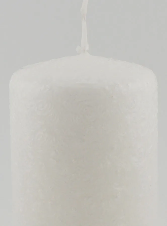 Christmas Candle with Ice Effect – White (pic 3)