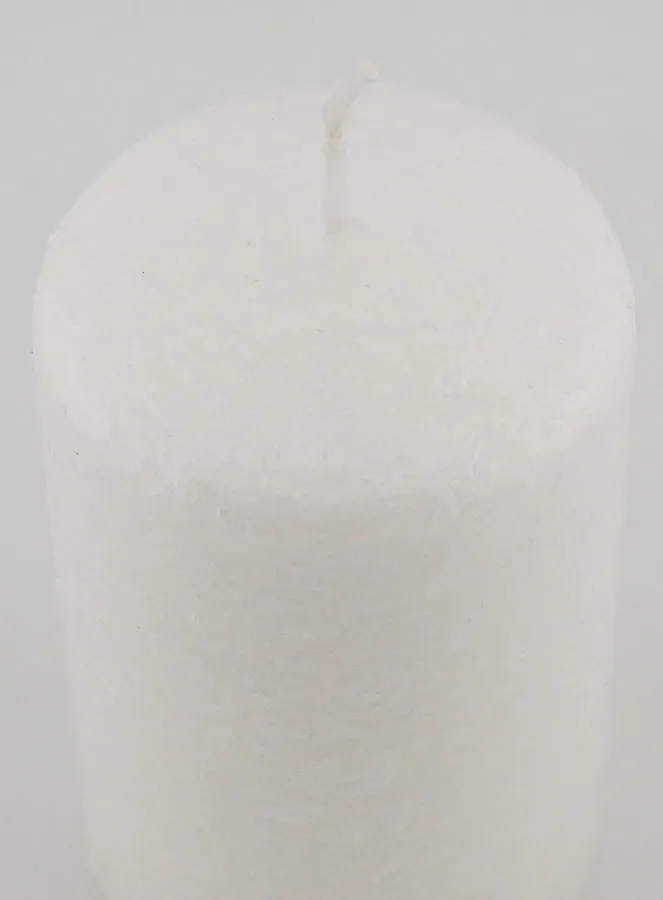 Christmas Candle with Ice Effect – White (pic 4)