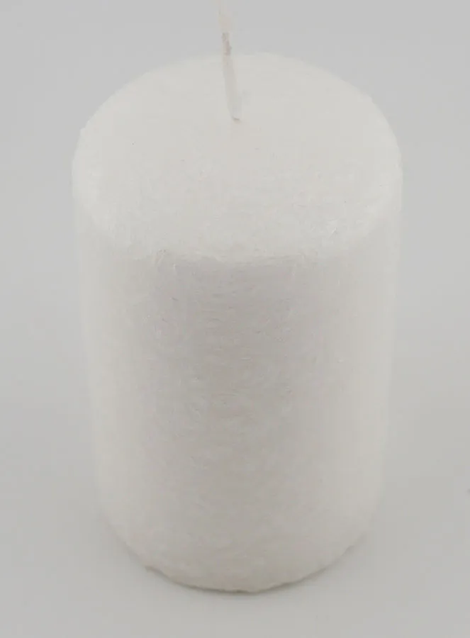 Tabletop Candle with Ice Effect – White (pic 2)