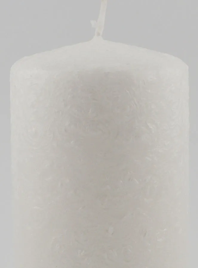 Tabletop Candle with Ice Effect – White (pic 3)