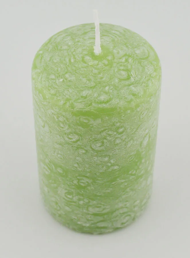 Christmas Candle with Ice Effect – Green (pic 2)
