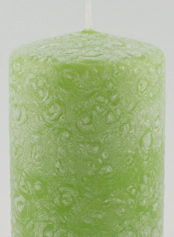 Christmas Candle with Ice Effect – Green (pic 3)