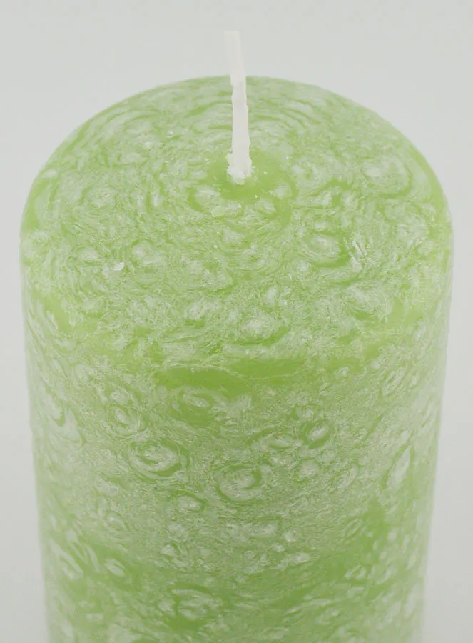 Christmas Candle with Ice Effect – Green (pic 4)