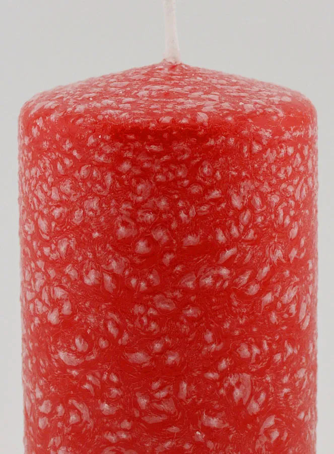 Tabletop Candle with Ice Effect - Red (pic 3)