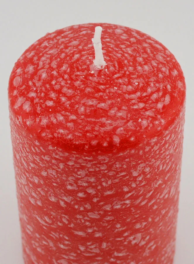 Tabletop Candle with Ice Effect - Red (pic 4)