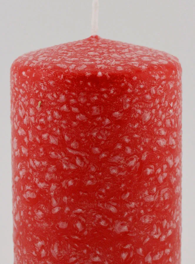 Christmas Candle with Ice Effect – Red (pic 3)