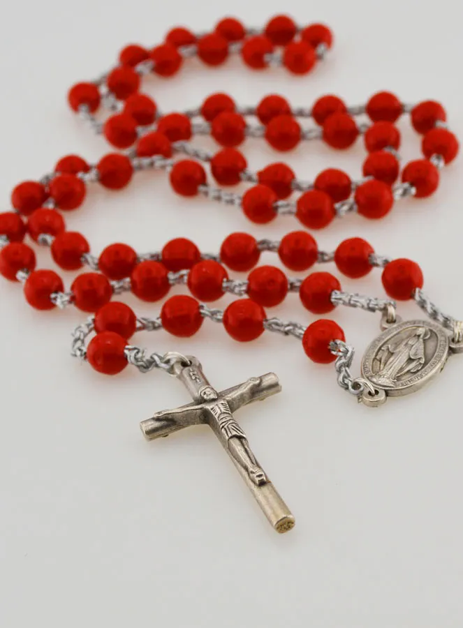 Rosary with the Miraculous Medal - Red (pic 2)