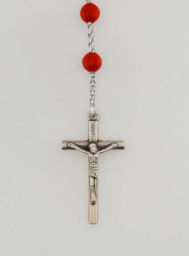 Rosary with the Miraculous Medal - Red (pic 3)