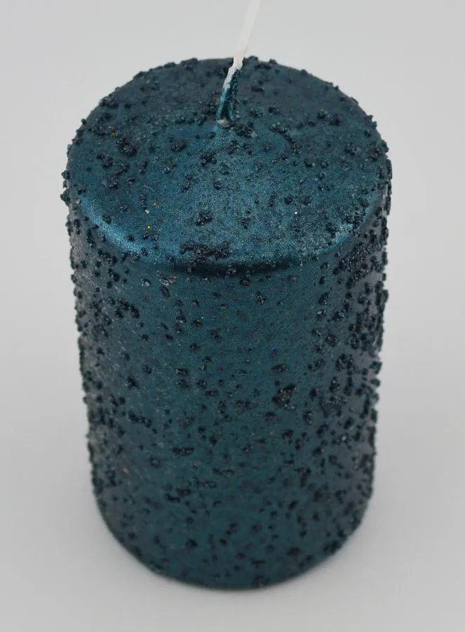 Glitter Tabletop Candle – Blue-Green (pic 2)