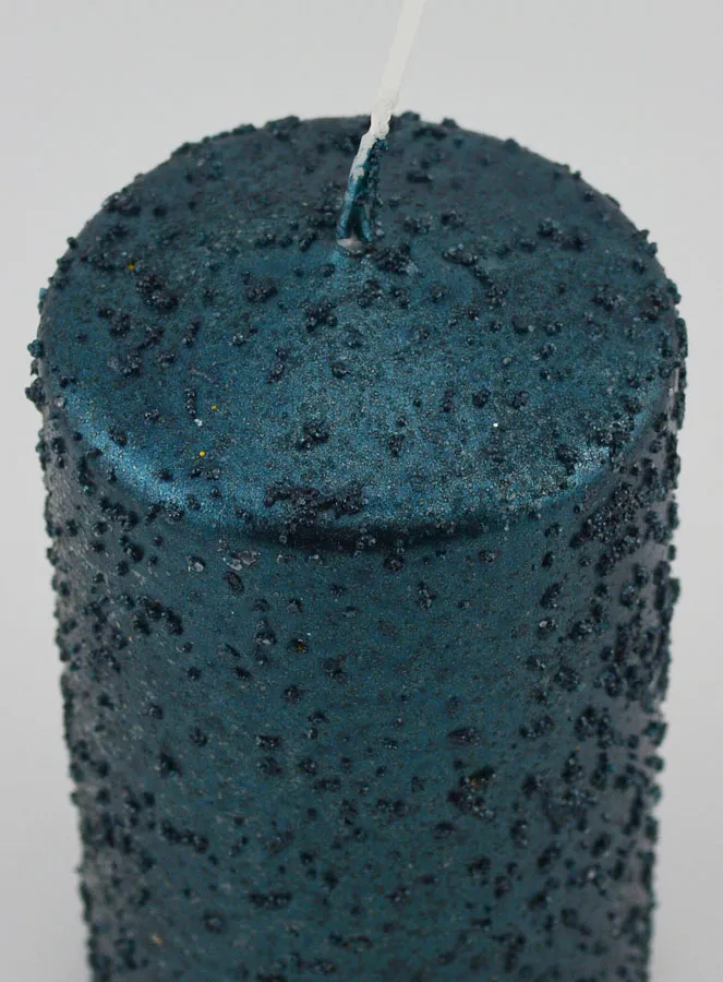 Glitter Tabletop Candle – Blue-Green (pic 4)