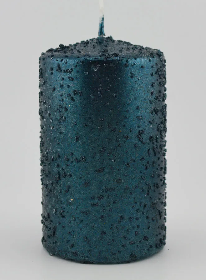 Glitter Christmas Candle – Blue-Green (pic 1)