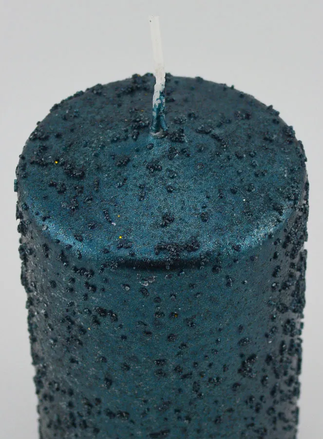 Glitter Christmas Candle – Blue-Green (pic 4)