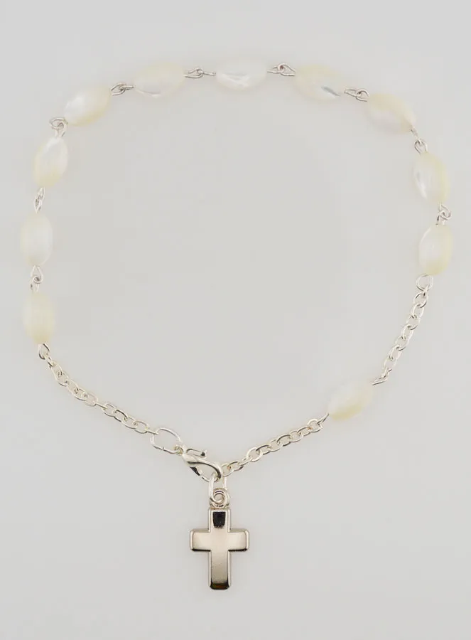 One Decade Bracelet Mother-of-Pearl – Oval Beads (pic 1)