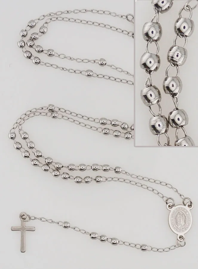 Stainless Steel Miraculous Medal Rosary (pic 1)